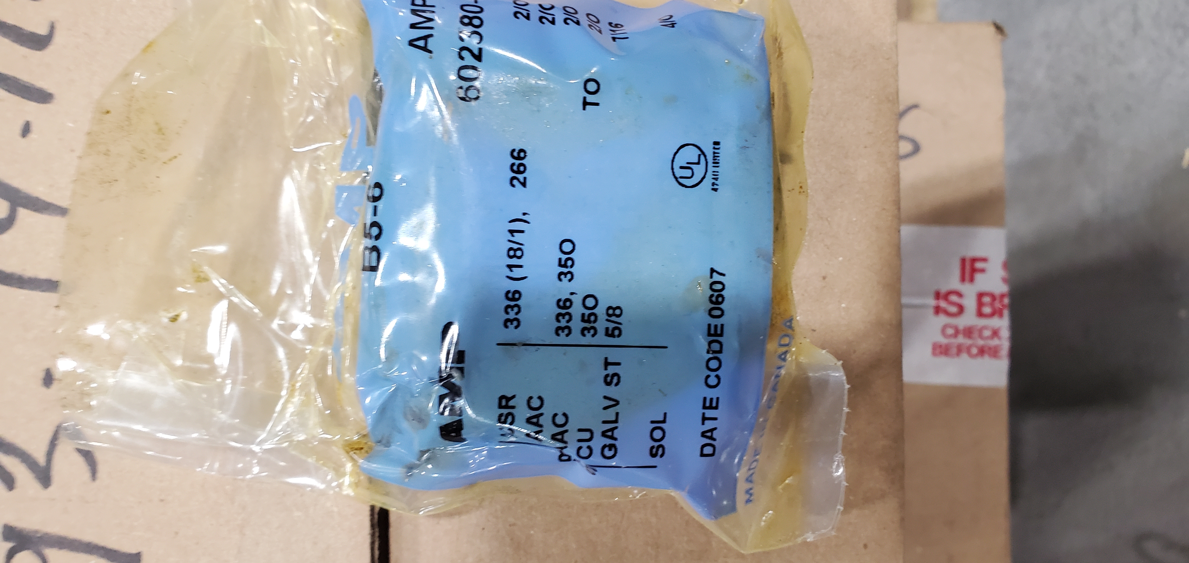 CONNECTOR, WG FIREON TAP AL BLUE 336 2/0